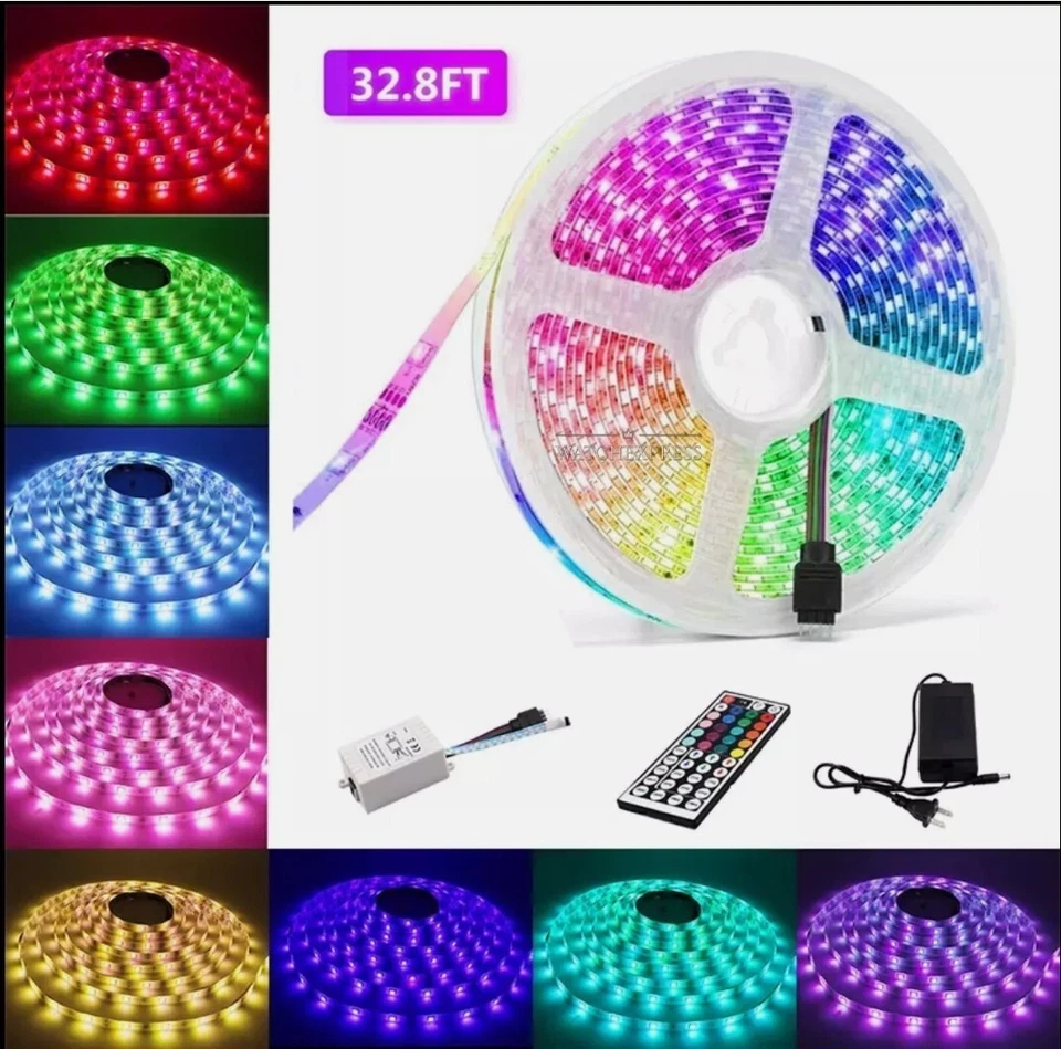 Striscia Led Rgb 5050 5M Adesiva 65WControllo Remoto Alimentatore 12V Waterproof - Immagine 2 di 4