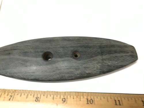 NICE OHIO FOUND AUTHENTIC SLATE GORGET PENDANT FOUND IN UPPER OHIO RIVER G10 - Picture 3 of 13