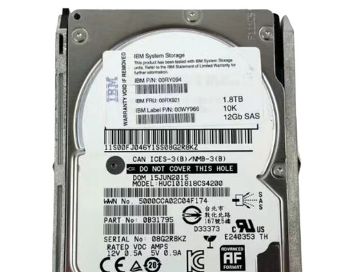 Disque / plateau SAS IBM 2077 2078-AC63 V5000 00RX921 00RY094 1,8 To 10K 2,5 SFF 6 Go - Photo 2/8