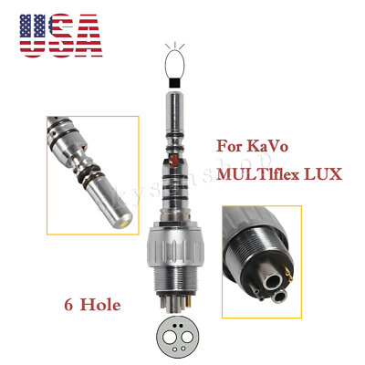 Dental LED Quick Coupler Coupling 6 Hole 6 pin fit for KAV Multiflex Handpiece