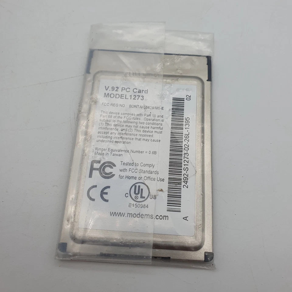 Zoom PC CARD V.92  Standard 56K 1273 - Brand New - Image 2 of 2