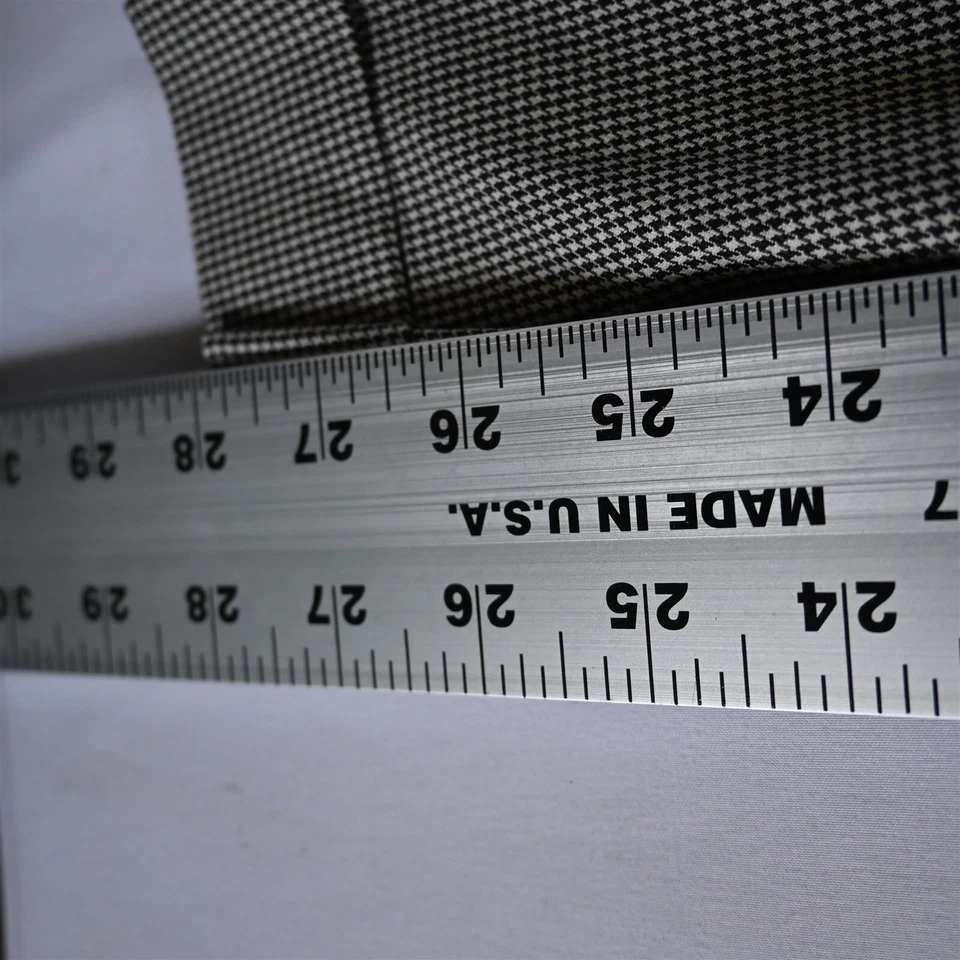 JB Britches 34x29 Brown Houndstooth USA Made 100% Wool Pleated Dress Pants - Image 4 of 4