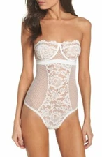 Women's 270605 Else Petunia Strapless Underwire Corsette Bodysuit, Size XS Ivory