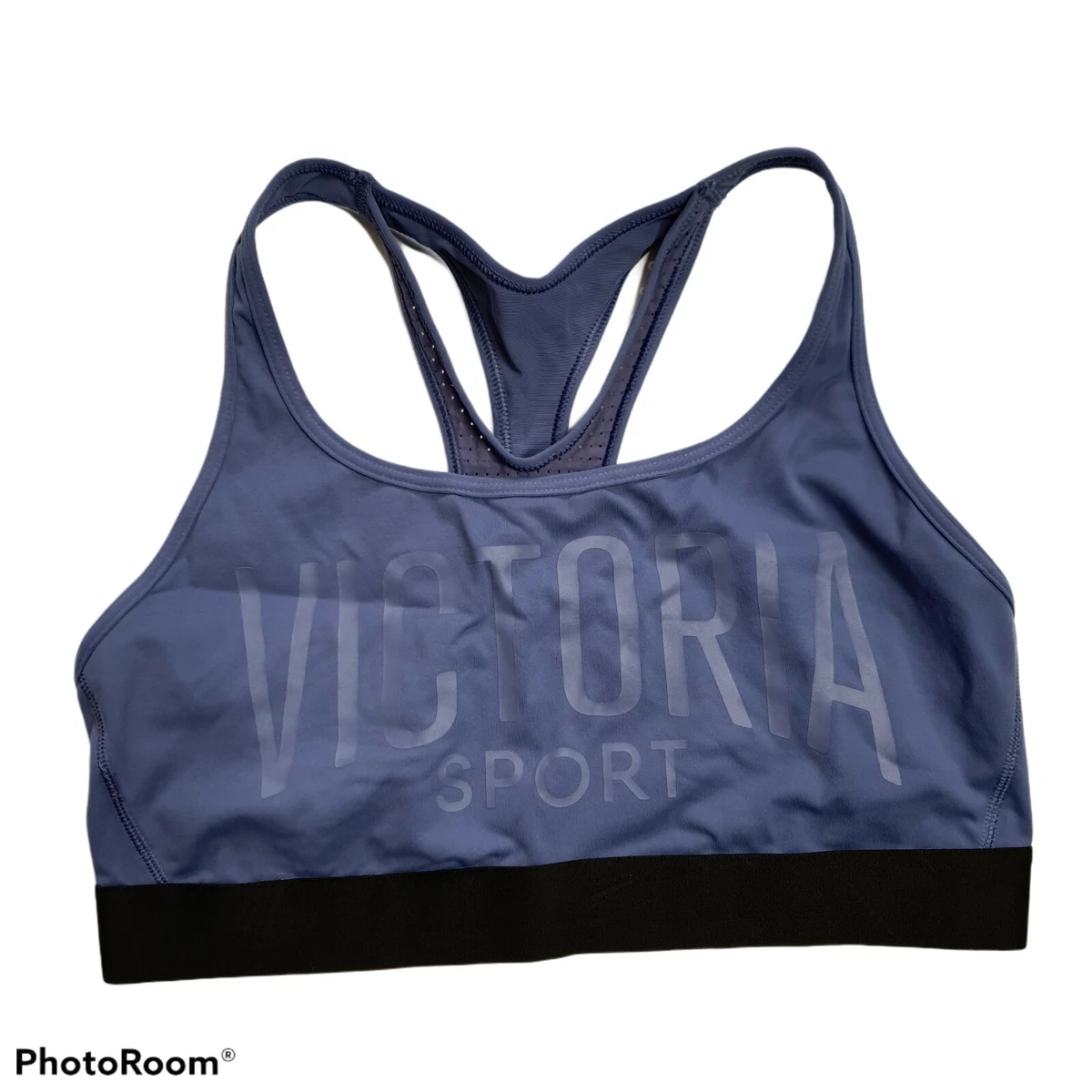 Victoria Secret Large The Player Racerback Sports Bra Blue Womens