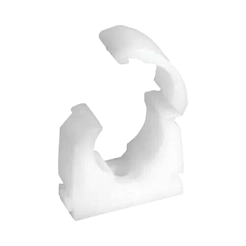 Pack of 50 x 28MM Talon White Single hinged pipe clip TS28 (M1167)