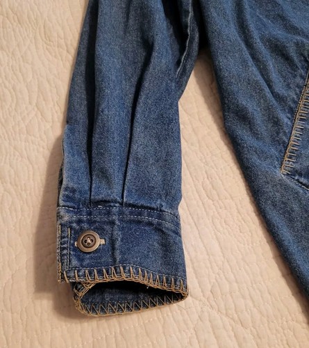 Women's Jean Jacket, Lightweight, Draper's & Damon's, Petite Large,100% Cotton - Picture 5 of 12