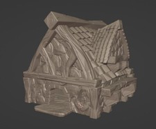 Dwarf Village House V1 28mm Scale D D DND Terrain Tabletop Mini