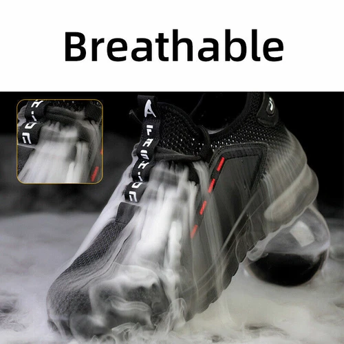 Men's Breathable Indestructible Safety Work Shoes Steel Toe Cap Boots Sneakers - Picture 7 of 21