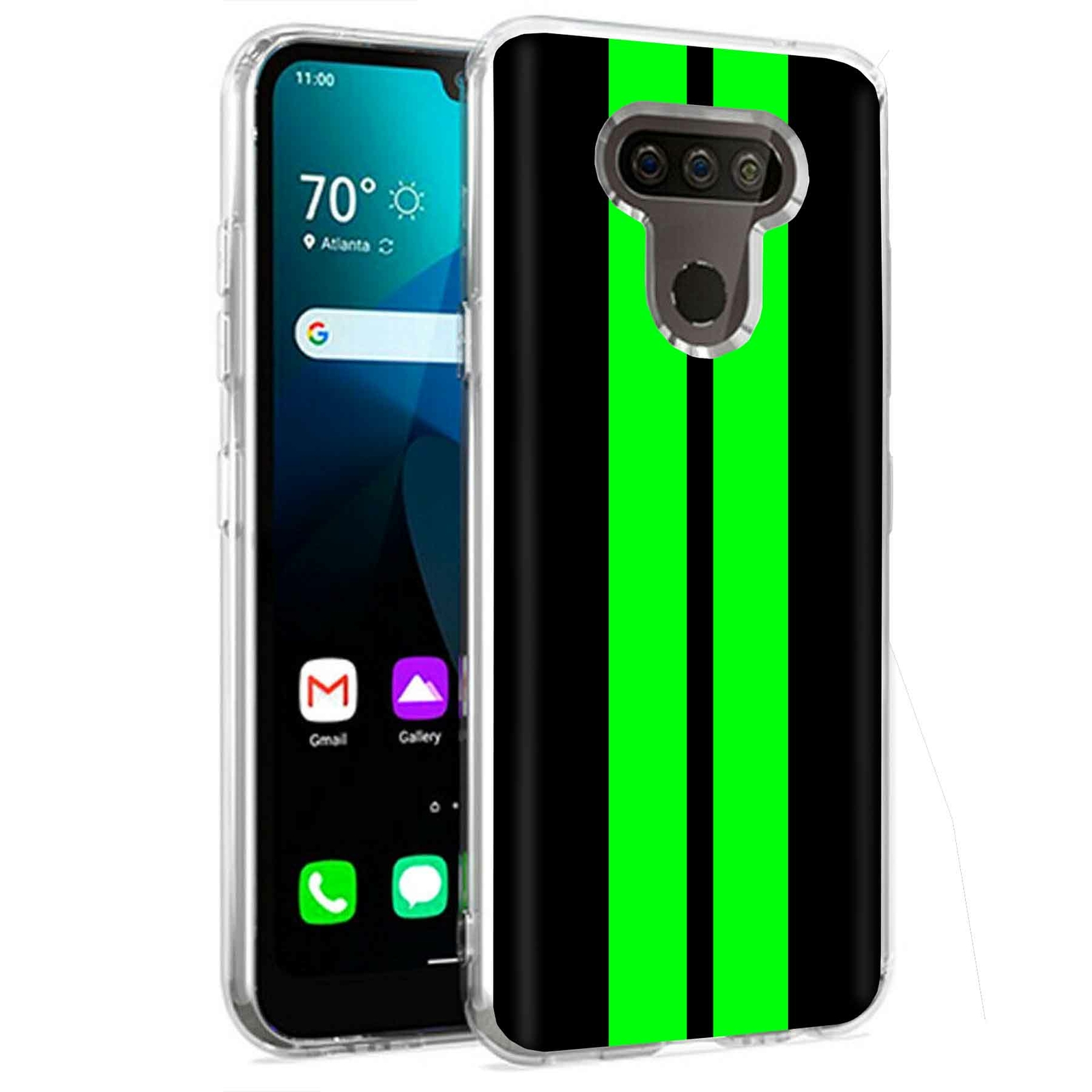 Phone Case for LG Harmony 4,Premier Pro Plus,K41, Racing Stripe 6 Print