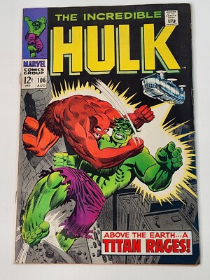 Incredible Hulk 106 Marvel Comics Death of the Missing Link Silver