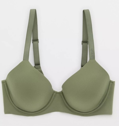 Reggiseno Aerie verde scuro vero omaggio copertura completa leggermente foderato taglia 32D - Foto 1 di 5