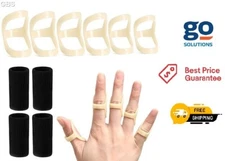 10Pcs Oval Finger Splints & Sleeves Kit, 6 Graduated Trigger Finger Splint & 4 F