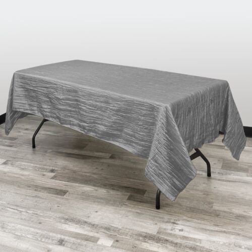 YCC Linens - 60 x 102 Inch Rectangular Crinkle Taffeta Tablecloths for weddings - Picture 14 of 19