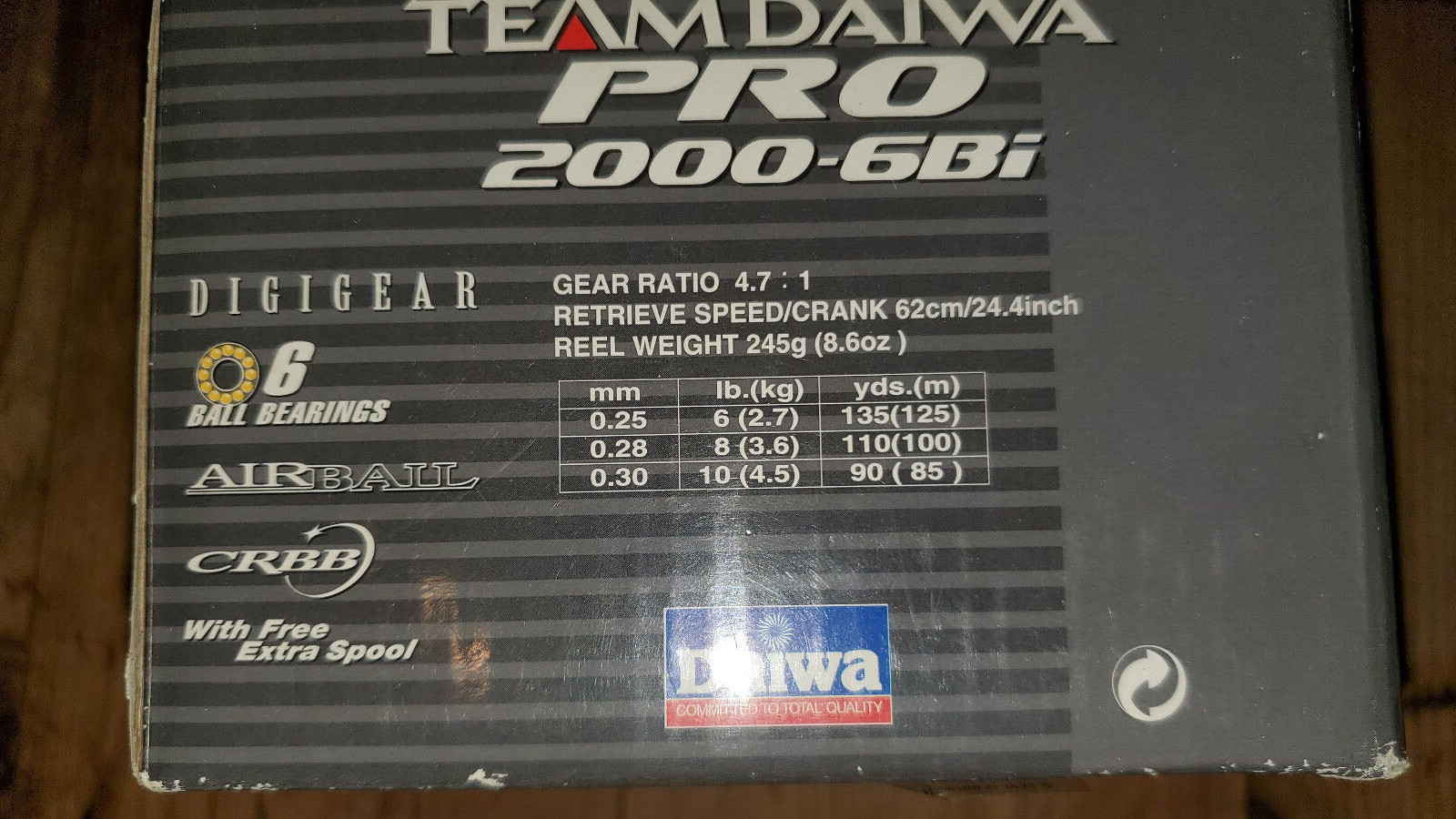 TEAM DAIWA PRO 2000-6Bi TDP2000-6Bi BOX MANUAL SPOOL SCHEMATICS ONLY