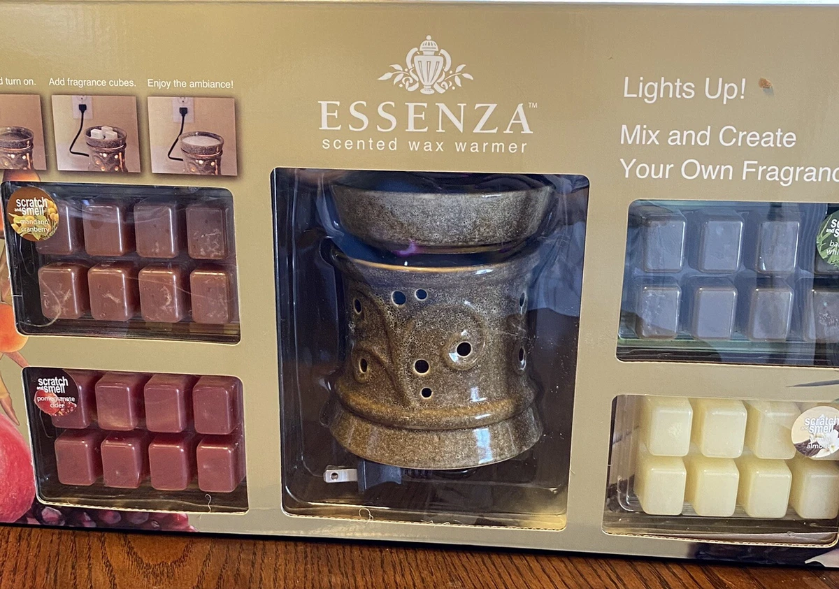 ESSENZA Ceramic Scented Wax Warmer with 4 sets wax fragrance cubes