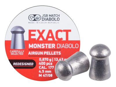 JSB Match 400 Count EXACT MONSTER Redesigned Domed 4.5mm .177 Caliber Pellets
