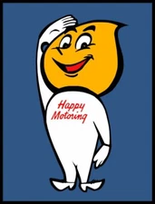ESSO Standard Oil New Metal Sign: Happy Motoring Cartoon Character
