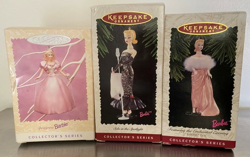 HALLMARK KEEPSAKE ORNAMENTS 3 SOLO SPOTLIGHT,ENCHANTED EVENING,SPRINGTIME BARBIE - Picture 3 of 7