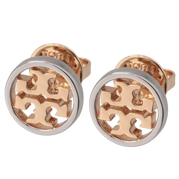 TORY BURCH Stud Earrings MILLER 26222 0098 TORY GOLD TORY SILVER