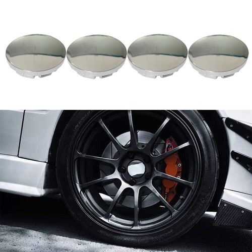 4x Universal 56mm Car Parts Wheel Center Caps Tyre Rim Hub ABS Chrome Caps Cover - Picture 8 of 12