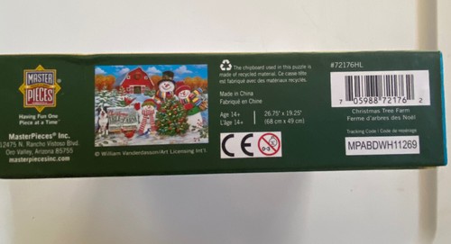 NEWMaster Pieces Season’s Greetings Christmas Tree Farm Jigsaw 1000 Piece Puzzle - Picture 3 of 4