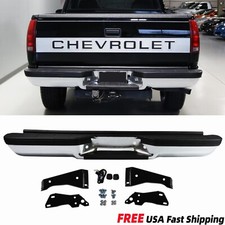 Chrome Rear Step Bumper For Chevy Silverado Gmc Sierra Ck 1500 2500 1988-2000