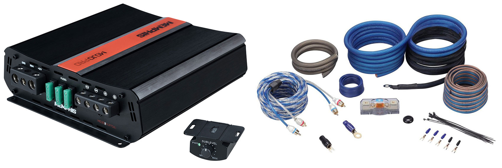 Memphis Audio MJP7501 750 Вт Среднеквадратичный моноусилитель 1 Ом Автомобильный усилитель Комплект проводов