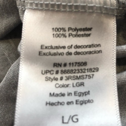 Polo Reebok Para Hombre Mangas Cortas Ligero Elastizado Gris Grande - Imagen 4 de 4