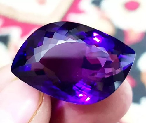 Certified 87.90 Ct Natural Flawless Purple Topaz Fancy Shape Loose Gemstone - Picture 4 of 5