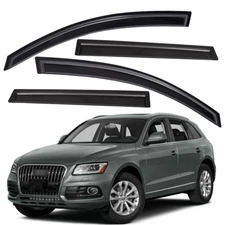 For 2009-2017 Audi Q5 Tape-on Outside Mounting Rain Guard Window Visor Deflector