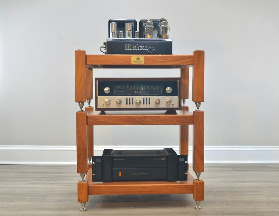 HI-END AUDIO RACK RED WOOD - 3 TIERED | eBay
