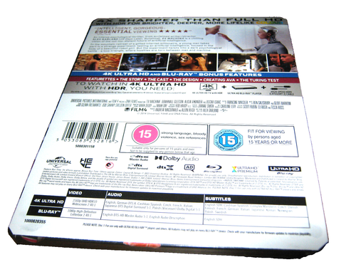 Ex Machina - Domhnall Gleeson - Near Mint 4K Ultra HD Blu-Ray Steelbook Edition - Picture 2 of 2