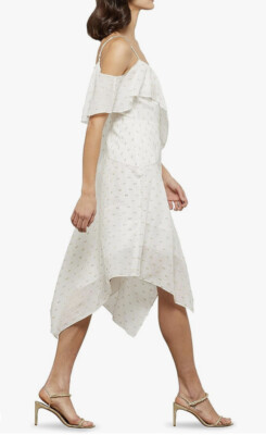 bcbg white and gold dress BCBGMAXAZRIA Sonja Paillette Cocktail Dress main image 1