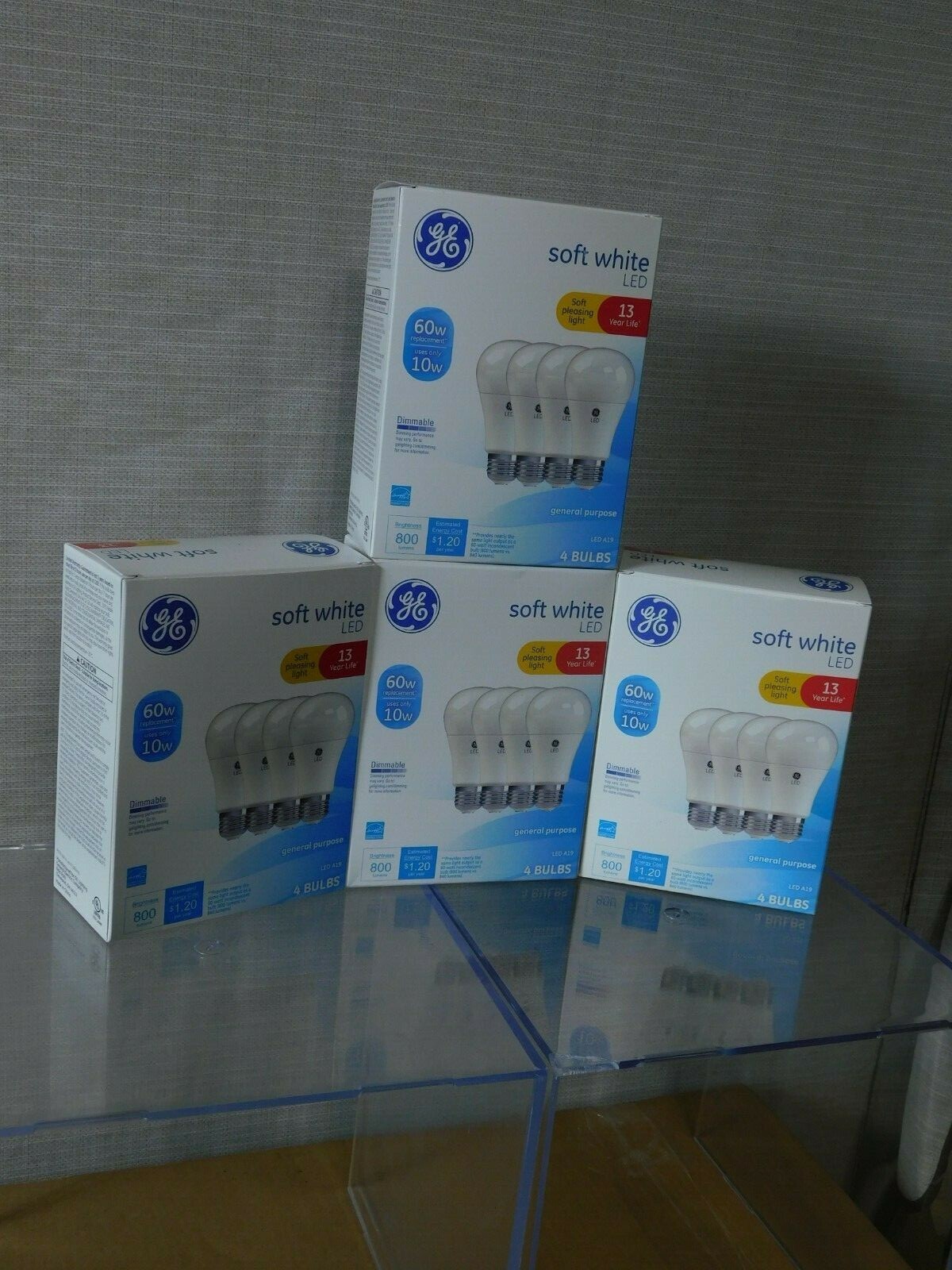 GE Lighting Dimmable LED A19 Light Bulb with Medium Base, 10-Watt, Soft White