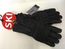 Ski Signature Leather Vintage Black Zip Cuff Ski Ski/winter glove Men's Sz S