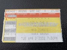 Rob Zombie Concert Ticket Stub April 2 2002 Hara Arena Ohio Horror Rock Creased Rob Zombie Concert Ticket Stub April 2 2002 Hara Arena Ohio Horror Rock Creased