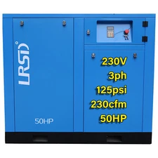 50HP Air Compressed System 230V 3P 230CFM Rotary Screw Stationary air compressor