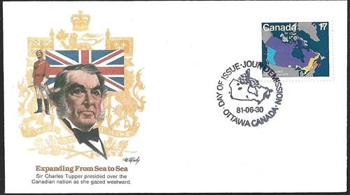 🍁Canada   #891     "1873  MAP OF CANADA"       Brand New   1981 Fleetwood Cover