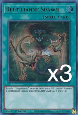 3X Yugioh Reptilianne Spawn GFP2-EN155 Ultra Rare 1st Edition NM