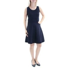 Catherine Malandrino Women's Fit & Flare Sweater Dress Navy Size XS