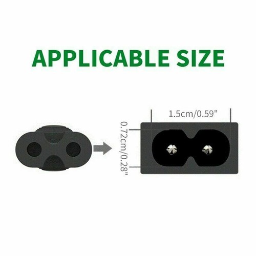 OmiLik 2-prong 5ft AC Power Cord Cable Lead for Ilive Radio Boombox I Live - Picture 3 of 6