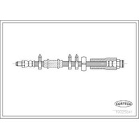 Corteco Bremsschlauch Vorne FüR Fiat Ducato Pritsche/Fahrgestell Bus 19025841