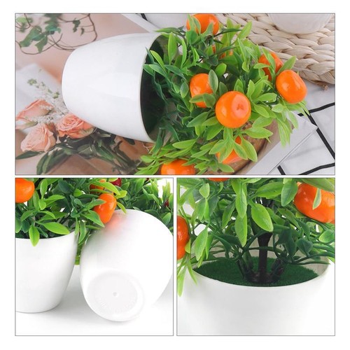 Artificial Potted Fake Fruit Tree Plant Bonsai Pot Home Garden Office Decoration - Picture 8 of 16
