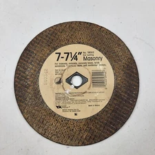 Vermont American 28002 7-7-1/4" Masonry Circular Saw Blade New Old Stock
