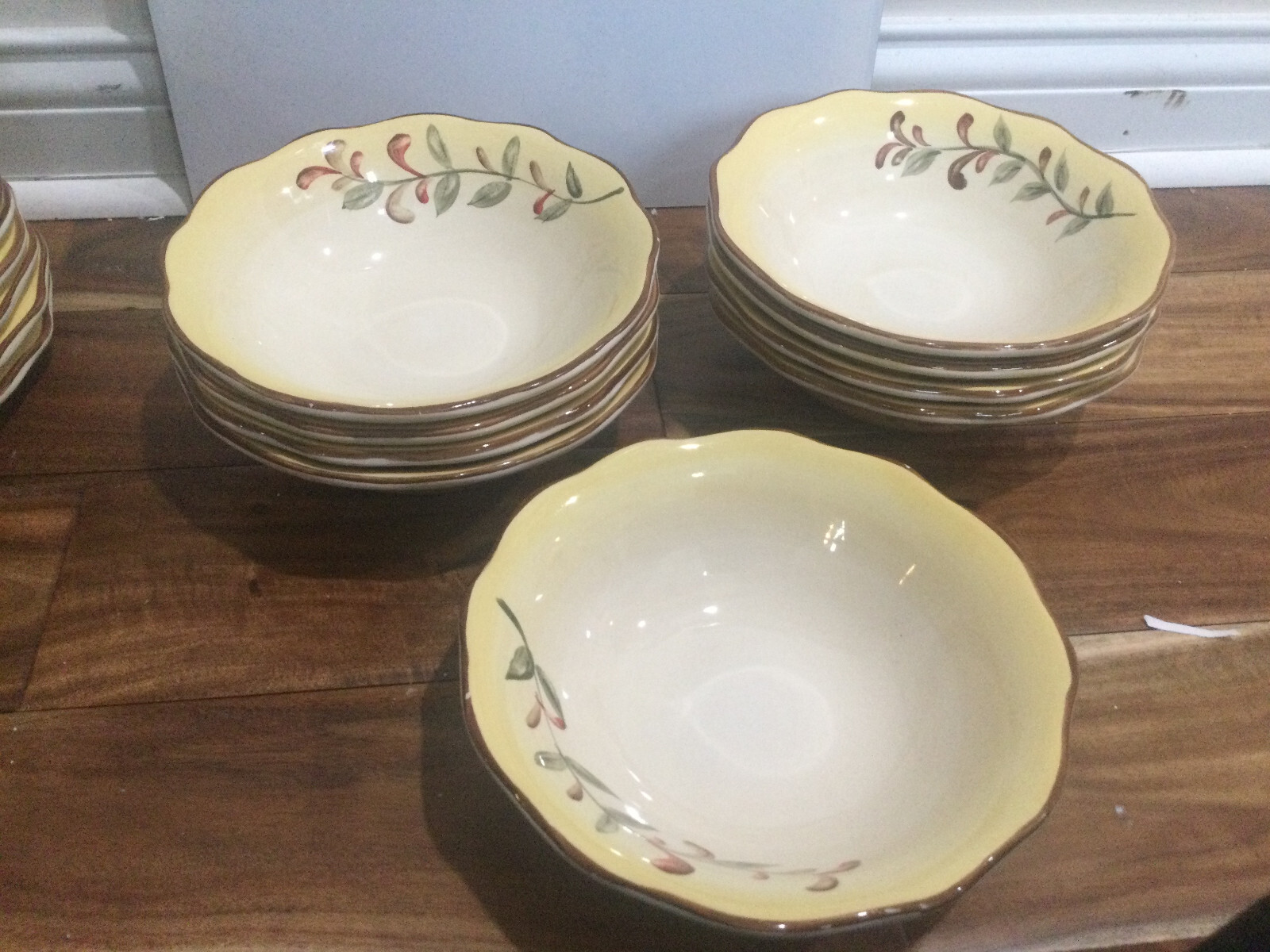 set 4 OR 5 Better Homes and Gardens Tuscan Retreat 8'' BOWLS Scalloped