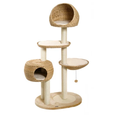 Karlie Kratzbaum Banana Leaf III beige 103x58x158 cm für Katzen Schlafplatz - Bild 1 von 4