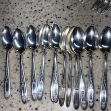 Oneida Community Plate Grosvenor Flatware Silverware Teaspoons set of 12