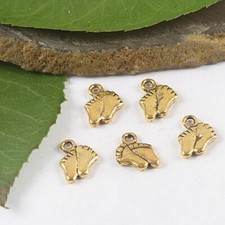 50pcs gold tone 17x5mm 2sided wing design charms H1653