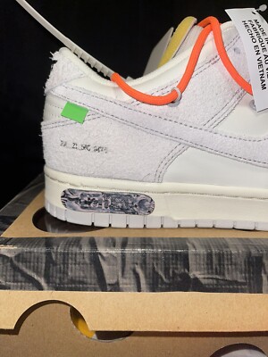 Off-White×NikeDunkLow\"Sail/NeutralGray\" NIKE Off White Dunk Low Sail Neutral Gray 28cm | eBay