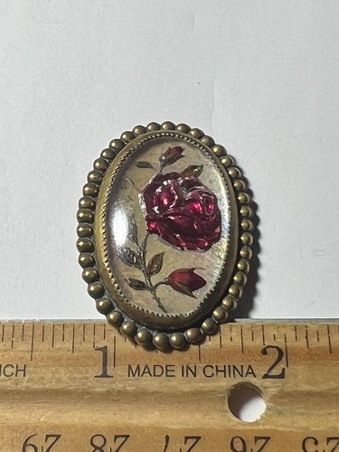 Brooch 1930’s Reversed Carved Glass Brooches - Picture 13 of 13